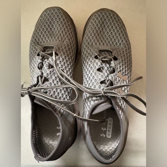 Under Armour Women's SpeedForm Gemini 2 Running Shoes, Steel/White Silver, - Picture 4 of 10